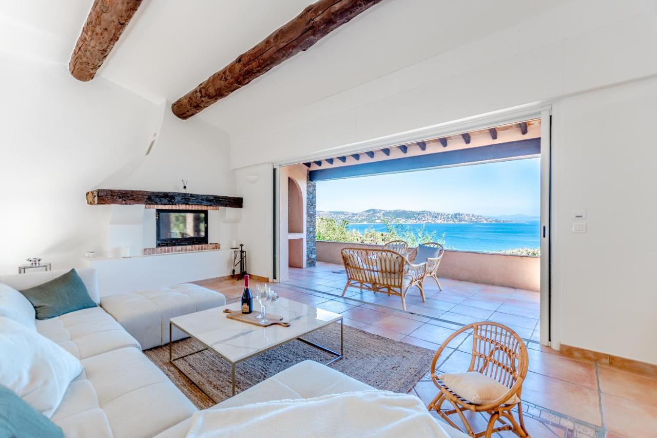 Superbe Villa, Incroyable Vue Mer, Piscine Chauffee, Climatisee Sainte-Maxime Dış mekan fotoğraf