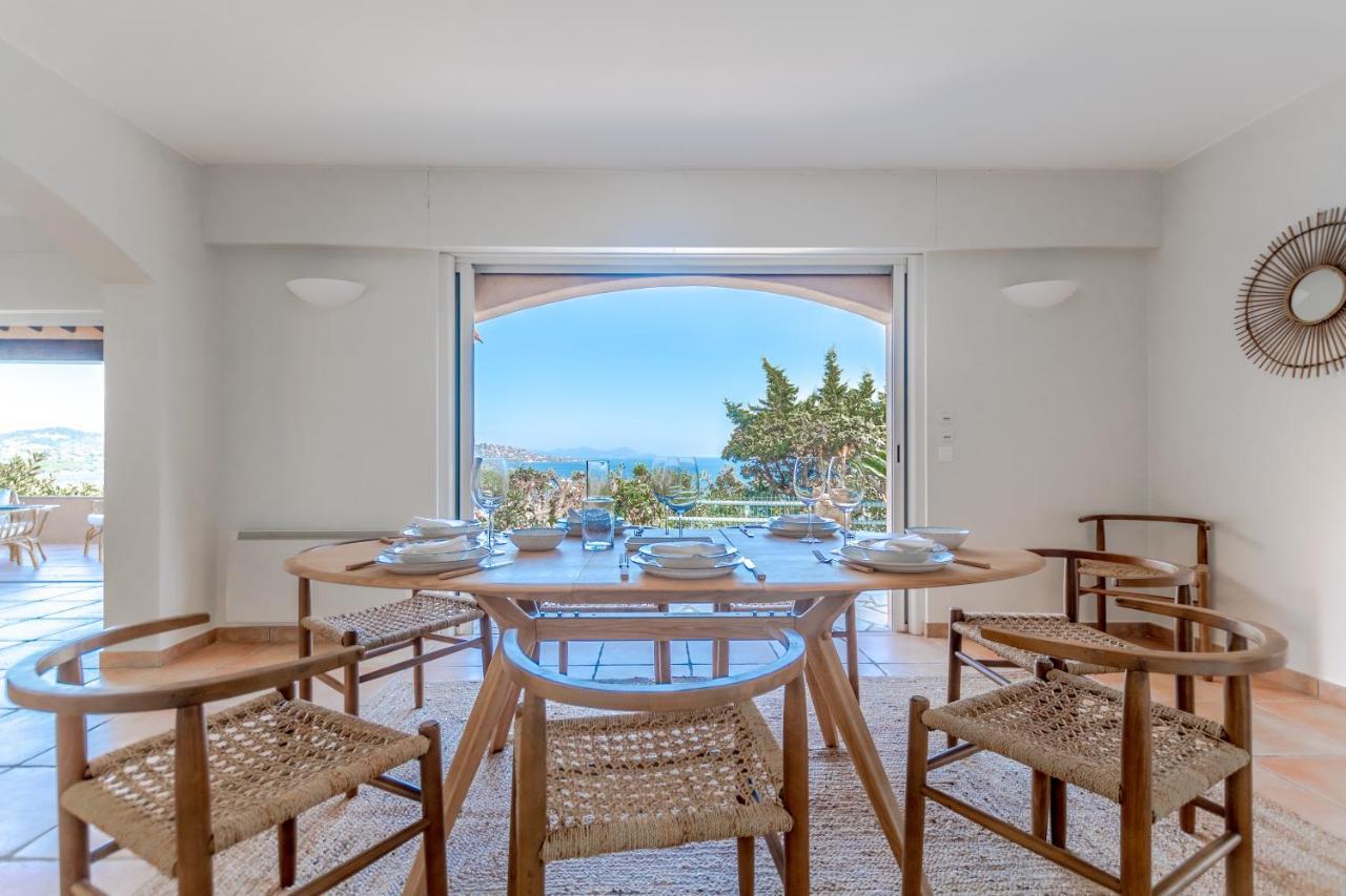 Superbe Villa, Incroyable Vue Mer, Piscine Chauffee, Climatisee Sainte-Maxime Dış mekan fotoğraf