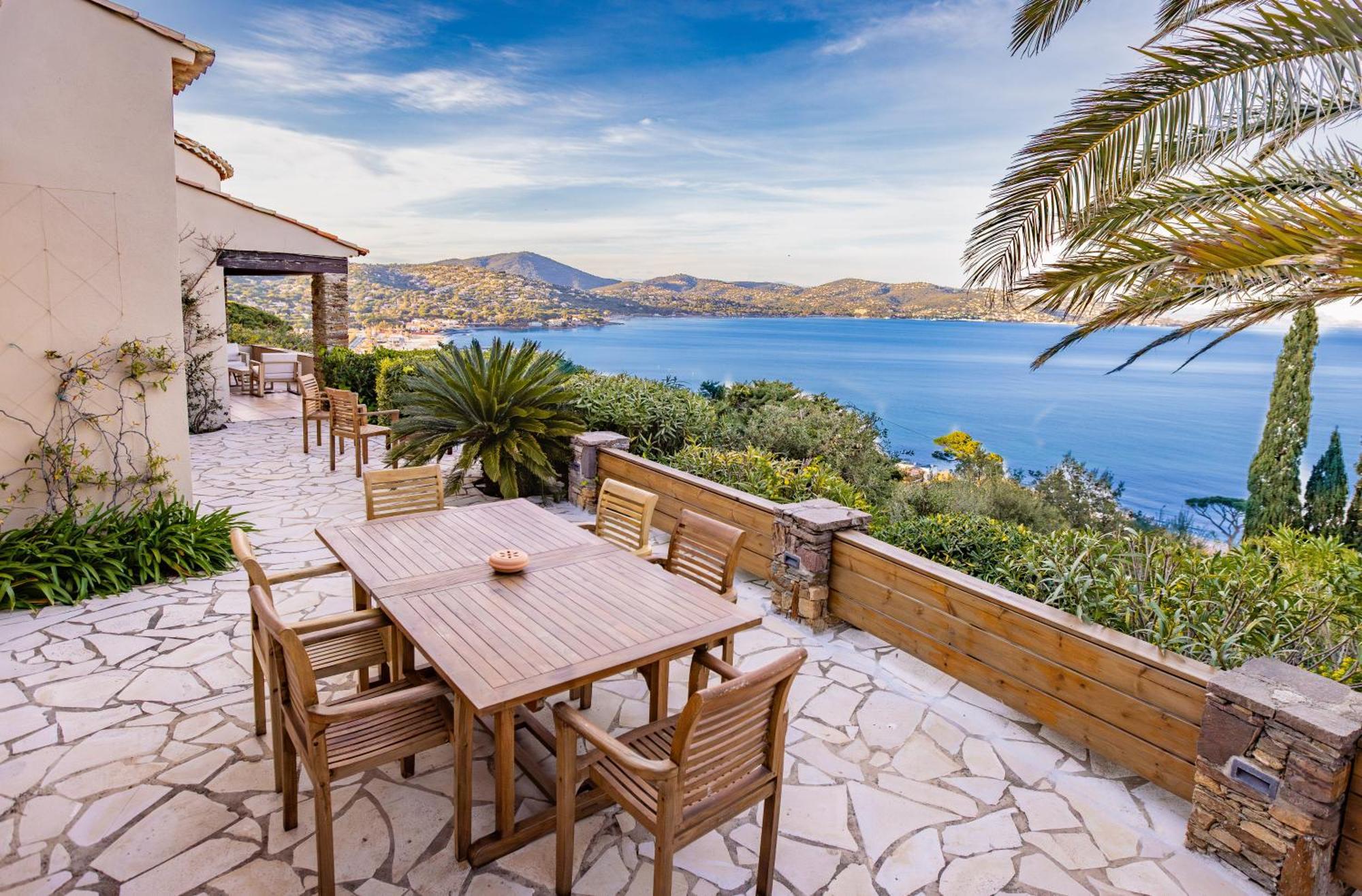 Superbe Villa, Incroyable Vue Mer, Piscine Chauffee, Climatisee Sainte-Maxime Dış mekan fotoğraf