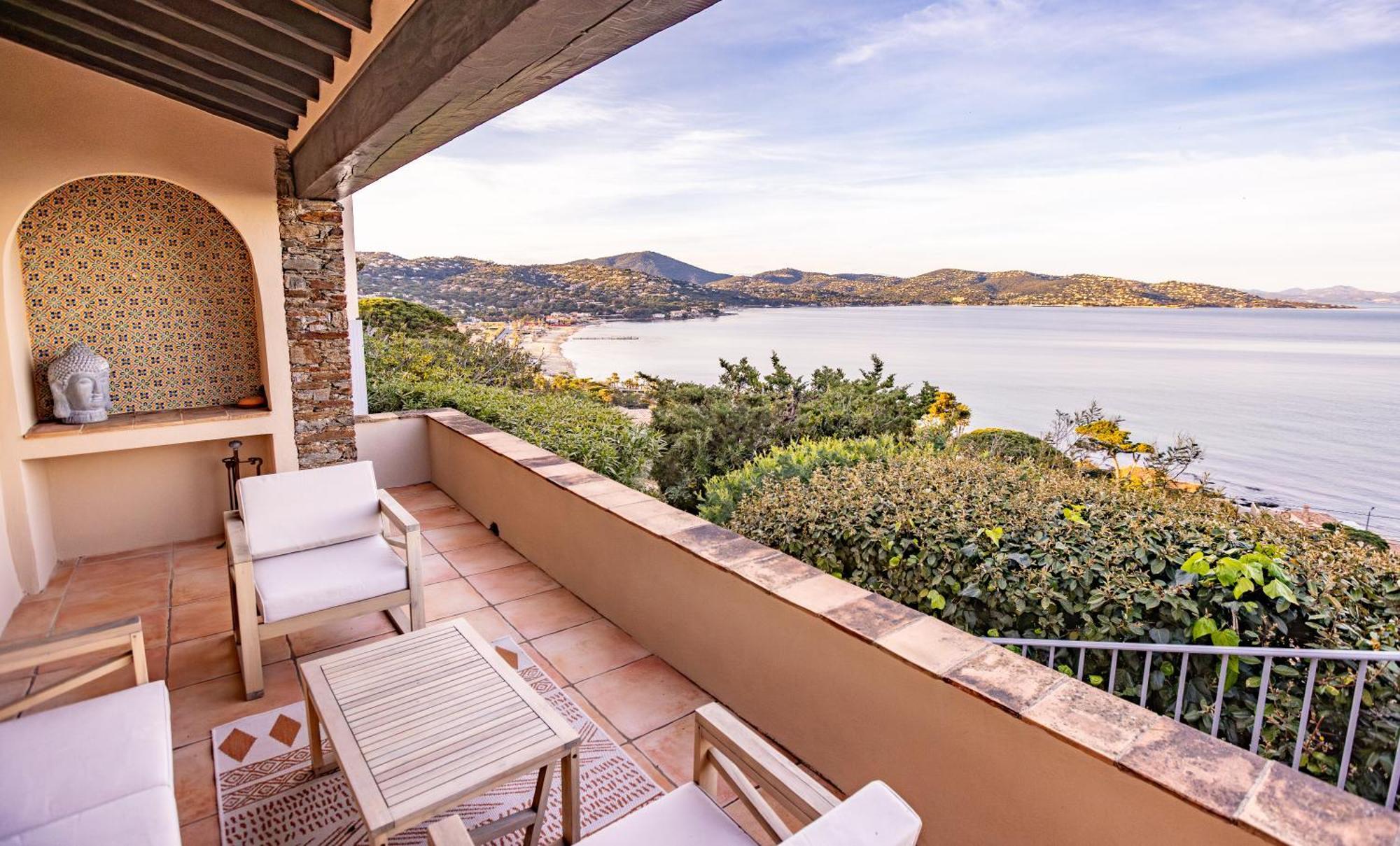 Superbe Villa, Incroyable Vue Mer, Piscine Chauffee, Climatisee Sainte-Maxime Dış mekan fotoğraf
