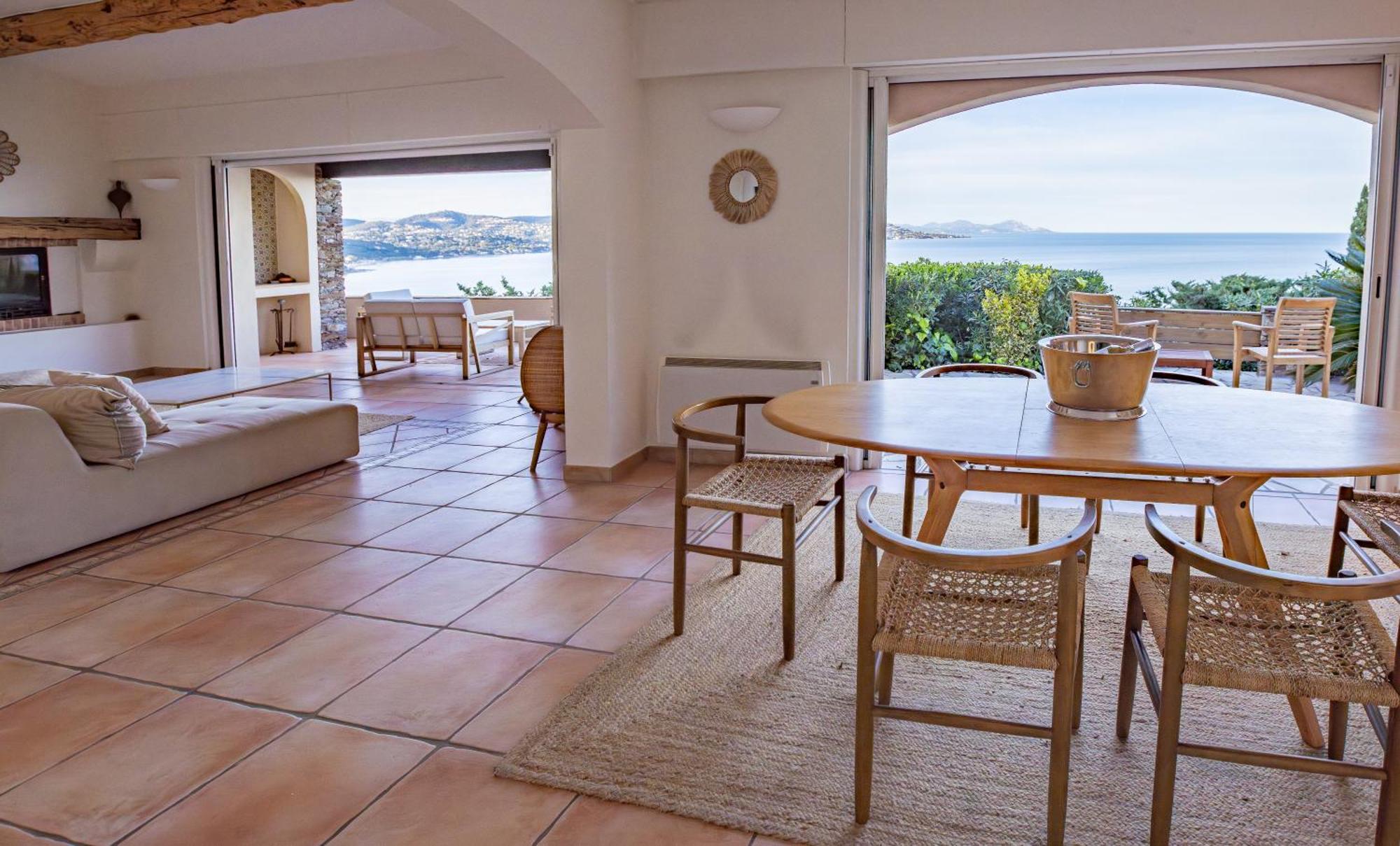 Superbe Villa, Incroyable Vue Mer, Piscine Chauffee, Climatisee Sainte-Maxime Dış mekan fotoğraf