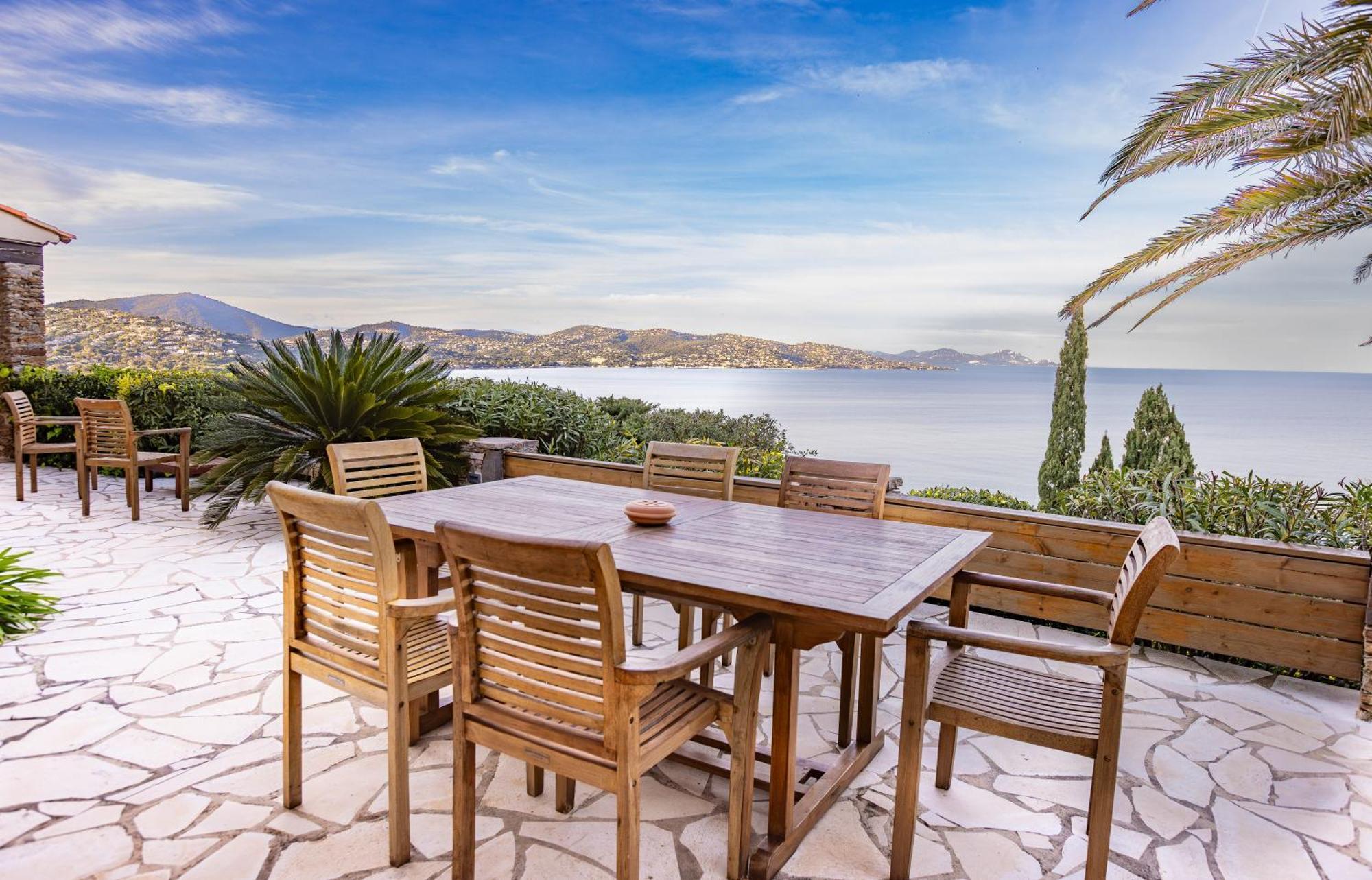 Superbe Villa, Incroyable Vue Mer, Piscine Chauffee, Climatisee Sainte-Maxime Dış mekan fotoğraf